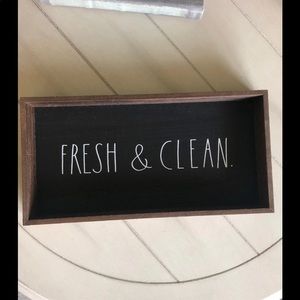 SOLD Rae Dunn Fresh And Clean Wood Tray SOLD